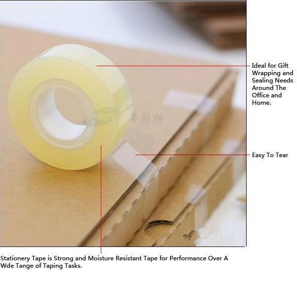 Nastro adesivo dello strappo facile BOPP per il nastro cristallino di uso della scuola