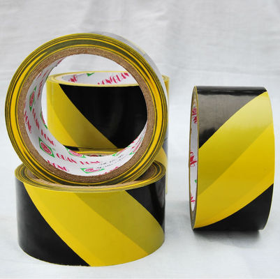 Porcellana nastro d'avvertimento nero e giallo resistenza fredda/ad alta tensione 24mm/di 12mm fornitore